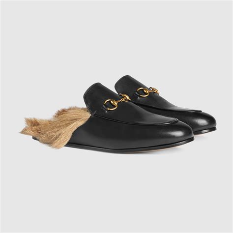 gucci slipper leather|Gucci designer fluffy slippers.